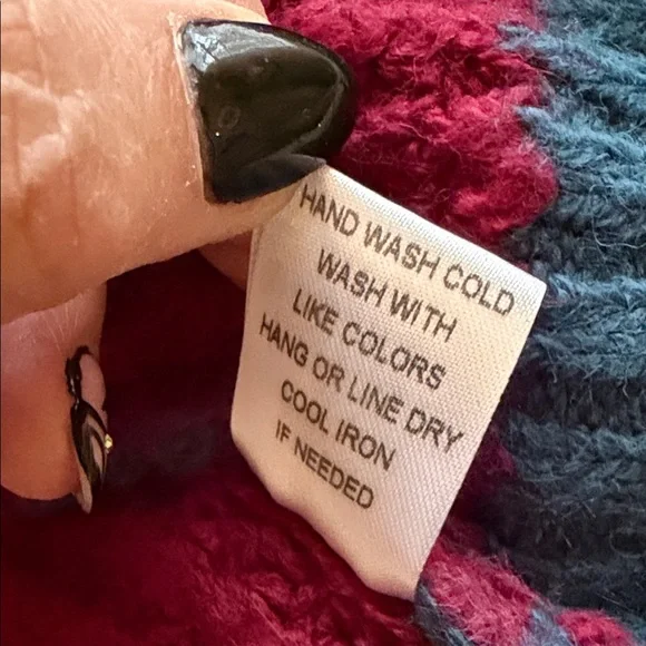 Baltic Born Colorblock Cardigan in Red, Blue, and Tan - Picture 4 of 6